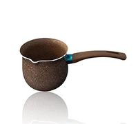 Pentola per latte smaltata, scalda burro, casseruola, salsa, pentola antiaderente in lega di alluminio anti-scottatura con beccucci per versare (dimensioni: 8 cm)