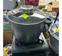 Pentola per minestrone in pietra marmo antiaderente e piccolo pentolino, slow cooker multifunzione Lega di ferro