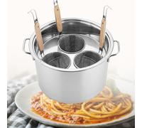 Pentola per Pasta Commerciale in Acciaio Inox, pentola in Acciaio Inossidabile con Inserto scolapasta, pentola per brodo con cestello per Cottura a Vapore