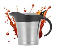 Pentola per salsa con coperchio, in acciaio , 450 ml, termica per servire, contenitore impermeabile per cucina, catering, hotel, ristorante, festa di nozze