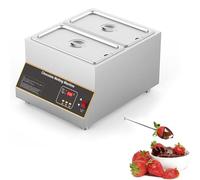Pentola per sciogliere il cioccolato da 500 W, temperatrice per cioccolato professionale con controllo della temperatura da 0 a 85℃ per sciogliere burro, formaggio, panna, caramelle Twin-Cylinder