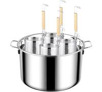 Pentola per spaghetti antiaderente in acciaio inox con cestello scolapasta, multiuso, per la pulizia senza sforzo, lavabile in lavastoviglie, perfetta per gli amanti della pasta