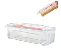 Pentola per spaghetti trasparente resistente al calore con forchetta e coperchio, cuocipasta per microonde da 1,3 l con colino, accessori da cucina per cuocipasta per microonde