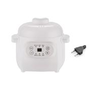 Pentola per Stufato Elettrica 1L 200w Rivestimento in Ceramica Pentola Calda Versatile con Prenotazione Timer Mantenimento Caldo, Vaporiera da Cucina per Zuppa di Riso e Porridge