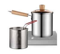 Pentola Per Tempura - Friggitrice In Stile Giapponese, Padella Per Olio | Friggitrice Dotata Di Cestello, Struttura Durevole In Acciaio Inossidabile 304, Friggitrici Con Piano Cottura Per Frutti Di Ma