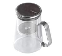 Pentola per uova da tè, 5 x 10 x 10 cm, con colino per tè sfuso con colino, bollitore magnetico in, elegante teiera con manico per tè in e sfuso