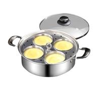 Pentola per uova in camicia da 4 tazze per piano cottura a induzione - Fornello antiaderente in acciaio inox, cottura a vapore per uova in camicia | Brunch per colazione, preparazione dei pasti