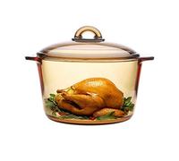 Pentola per zuppa in vetro Hotpot Pentola per stufato Pentola per latte Doppia caldaia Cucina Cucina Fornello a gas Pentola da cucina Pentola Casseruola (Dimensioni: 5L) ()