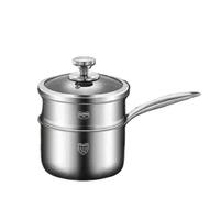 Pentola Per Zuppa Pentola for zuppa in acciaio inossidabile 316 con vaporiera for la cottura degli alimenti e la bollitura del latte e la pentola for brodo(20CM 2 layers)