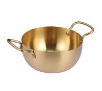 Pentola per zuppa portatile in acciaio inossidabile in stile coreano, per ramen, noodle istantanei, per uso domestico, doppia orecchio, pentola per zuppa (A, D)