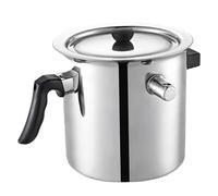 Pentola Piccola in Acciaio Inossidabile, Pentola per Latte Caldaia per Latte in Acciaio Inossidabile a Doppia Parete da 1, 5 Litri con Manico e Coperchio Pentoline per Cucinare