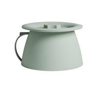 Pentola portatile da 1,5 l, con manico per coperchio, leggero, materiale PP, versatile per campeggio, anziani, uomini e donne, comodo, igienico, pratico