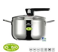 PENTOLA PRESSIONE IO BIO LT. 5 IN ACCIAIO INOX CON TRIPLO FONDO INOXRIV