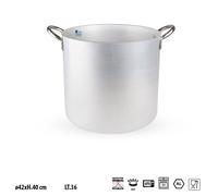 PENTOLA PROFESSIONALE D.42xH.40 cm ALLUMINIO ANTIADERENTE CAPACITA' LT.36