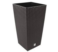 Pentola quadrata Prosperplast Rato 49L con inserto 32,5x32,5x61cm Ocher scuro