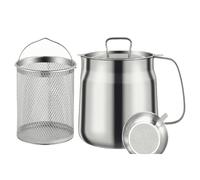 Pentola Scolapasta Metallo Filtro for olio in acciaio inossidabile, capacità versatile, contenitore for impieghi gravosi Cestello Friggitrice Drenare(1.5L)