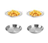 Pentola Scolapasta Metallo Vassoio for filtro dell'olio in acciaio inossidabile da 2 pezzi con a rete Cestello Friggitrice Drenare