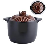 pentola tagine, Pentola di terracotta in stile, pentola rotonda for cucinare con coperchio e manico, zuppa for la cucina un ristorante casa(2.5L)