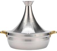 Pentola Tajine Marocchina Pentole Tajine con Coperchio Chiuso a Forma di Cono Stufato Casseruola Pentola Lenta per Piano Cottura a Induzione Fornello a Gas,32cm,B