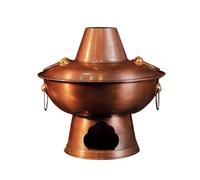 Pentola termica multifunzionale in rame, 32 cm, per Shabu Shabu, per feste in casa, perfetta per gli appassionati di hot pot e riunioni, durevole ed elegante