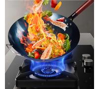 Pentola wok cucina induzione bollente cottura non rivestita wok universale