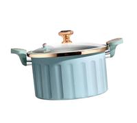 Pentole 8L Cooking Pot with Lid Pressure Rice Cooker Slow Pasta Noodle Stew for Tea Noodles Milk Soup(Blue)