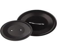 Pentole Agnelli Al Black Coperchio con Ponticello Tubolare, Nero, 24 cm