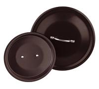 Pentole Agnelli Al Black Coperchio con Ponticello Tubolare, Nero, 36 cm