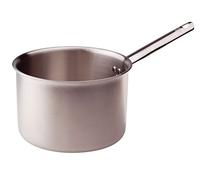 Pentole Agnelli ALIX105ALIN24 Casseruola Alta con Manico in acciaio, Trilaminato Alluminio-Acciaio per induzione, 24 cm
