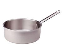 Pentole Agnelli ALIX107ALIN28 Casseruola Bassa con Manico in acciaio, Trilaminato Alluminio-Acciaio per induzione, 28 cm