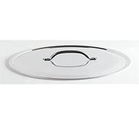 Pentole Agnelli Alluminio 2 mm Coperchio Tondo con Ponticello senza Orlo, Lucido, Argento, 16 cm