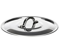 Pentole Agnelli Alluminio 2 mm Coperchio Tondo con Ponticello senza Orlo, Lucido, Argento, 20 cm