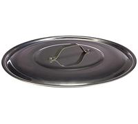 Pentole Agnelli Alluminio 2 mm Coperchio Tondo con Ponticello senza Orlo, Lucido, Argento, 32 cm