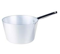 Pentole Agnelli Casseruola Conica Professionale in Alluminio con Becco e manico in acciaio Ø24 cm