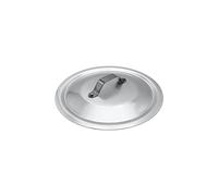 Pentole Agnelli Alluminio Coperchio Rotondo Pesante con Ponticello, Argento, 50 cm
