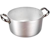 Pentole agnelli casseruola 104 alta ø 24 professionale, in alluminio puro, 2 man