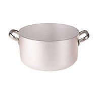 Pentole agnelli casseruola 104 alta ø 28 professionale, in alluminio puro, 2 man