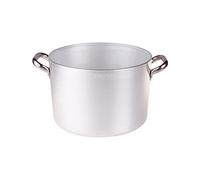 Pentole Agnelli ALMA104B26 Casseruola Alta con Maniglie, Alluminio, Argento, 9 L