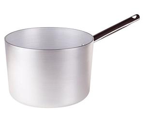 Pentole Agnelli ALMA105B34 Casseruola Altissima con Manico, Alluminio, Argento, 34 cm