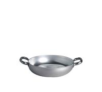 Pentole Agnelli, ALMA11036, Tegame con 2 Maniglie in Acciaio Inox, Alluminio, Argento