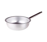 Pentole Agnelli ALMA111BM20 Alluminio Professionale 3 mm, Padella a Mantecare Salta Pasta e Riso con Manico Tubolare, 20 cm