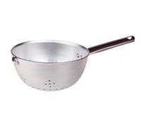 Pentole Agnelli ALMA14024 Colapasta Sferico (Scaldapasta) Spessore 3 Millimetri con Manico Tubolare e Gancio Inox, Diametro 24 cm