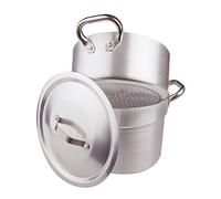 Pentole Agnelli ALMA1524 Pentola Cuociverdure E Couscous con Casseruola per Cottura A Vapore Spessore 3 Millimetri Completa di Coperchio E Due Maniglie Inox, Diametro 40 cm