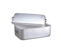 Pentole Agnelli ALMA177B60 Linea Alluminio 3mm Brasiera con Coperchio, 2 Manici, 60 cm, Acciaio, Argento, 0.1x0.1x0.1 cm