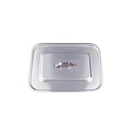 Pentole Agnelli ALMA183B35 Alluminio Professionale 3 mm, Coperchio Rettangolare Piano con Angoli Tondi, 35 x 26 cm