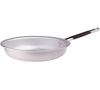 Pentole Agnelli ALMC1111BMC32 Mantecare Padella Salta Pasta e Riso, Radiante, in Alluminio, Spessore 5 mm, con Manico Tubolare in Acciaio Inossidabile ”Cool”, 32 cm, Argento