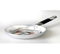 Pentole Agnelli ALMC111BBC32 Padella Svasata Bassa con Manico, Alluminio, Argento, 32 cm