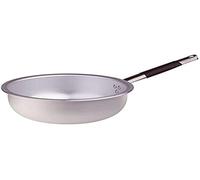 Pentole Agnelli ALMC111BMC20 Cool Padella Mantecare Salta Pasta e Riso, in Alluminio, Spessore 3 mm, con Manico Tubolare in Acciaio Inossidabile, 20 cm, Argento