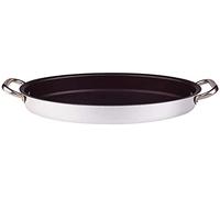 Pentole Agnelli ALSA120S34 Tegame Ovale con Maniglie, Alluminio, Argento, 34 cm