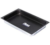 Pentole Agnelli ALSA182S65F Teglia Gastronorm in Lega 3003, Antiaderente Rullato, Alluminio, Argento, 53x32.5x6,5 cm